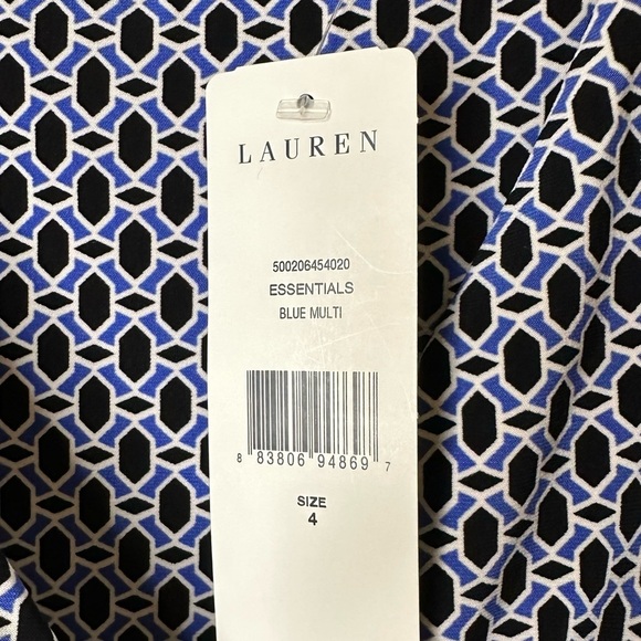 Lauren Ralph Lauren geometric v neck dress - Picture 6 of 14